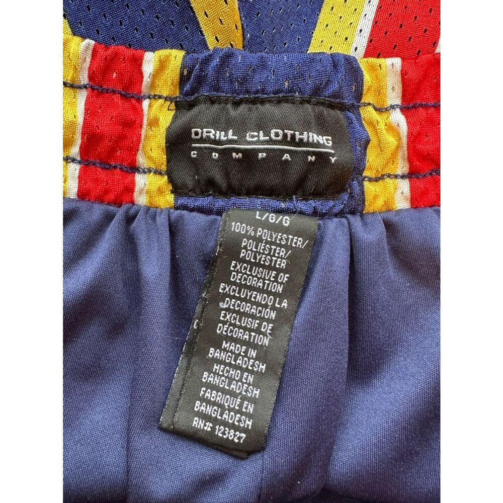 DRILL CLOTHING CO. Red Blue & Yellow Graphic Shorts Size Large - Picture 4 of 6